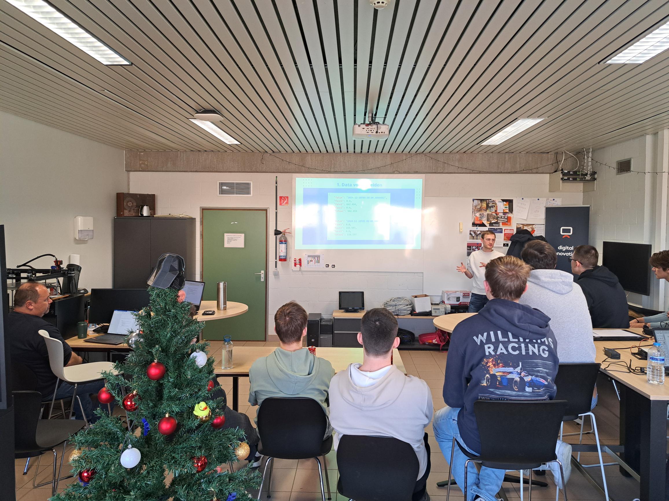 People are presenting their tech talks